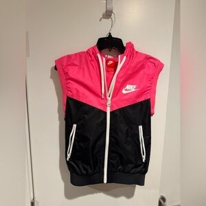 Nike Black and Pink Sleeveless Vest